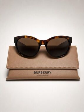 Burberry Tortoiseshell Frame Sunglasses with Brown Lenses